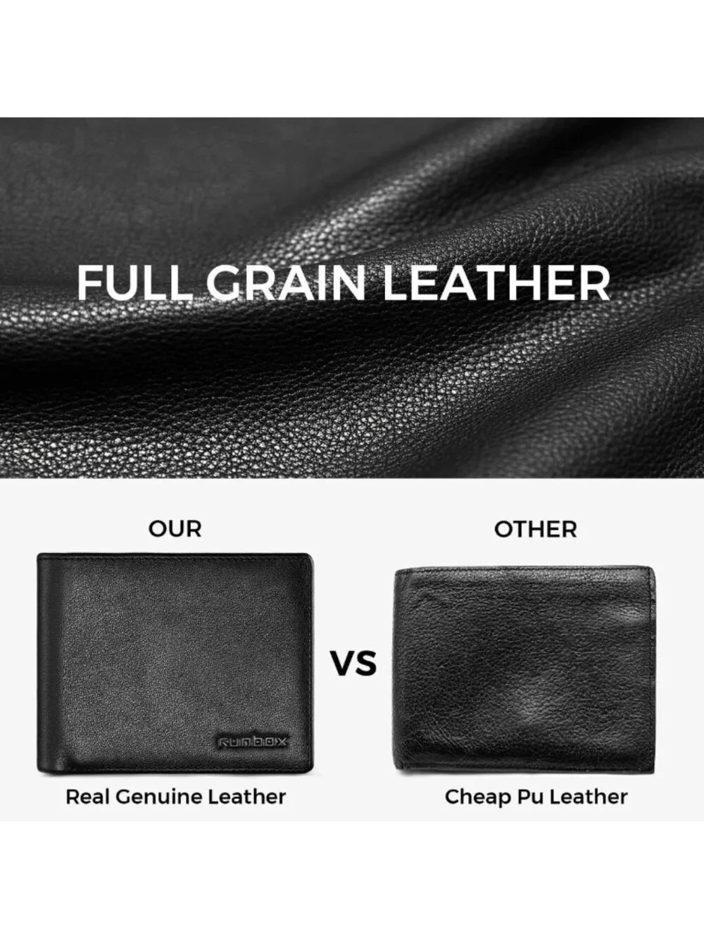 Stylish Leather RFID Blocking Bifold Wallet for Men | Front Pocket Design